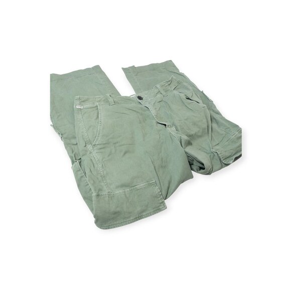 Citizens of Humanity Delena Cargo Green SZ 28 Pockets Baggy Utility Style Nova - Picture 12 of 16